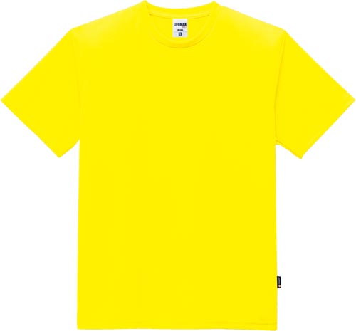 ドライTシャツ(ポリジン加工)イエロー XLサイズ