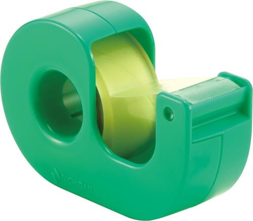 セロテープ小巻 まっすぐ切れる グリーン 10個