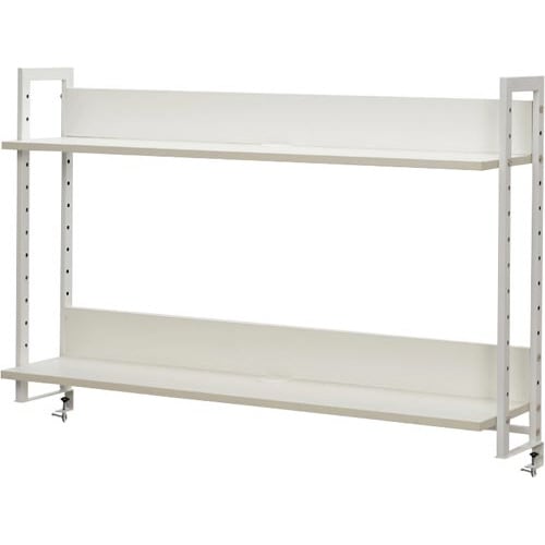 ワーキングデスク上置棚2段幅1200用ホワイト