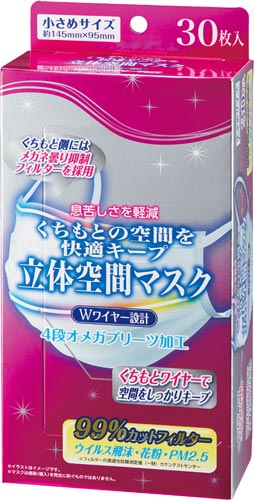 立体空間マスク 小さめ 30枚入×10