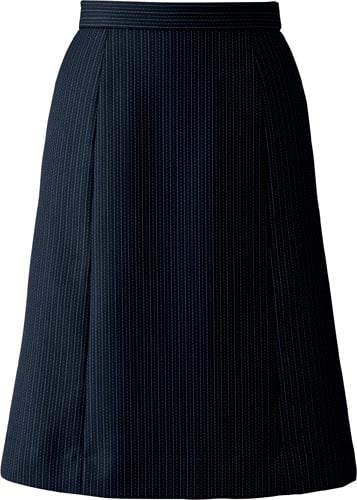 AラインスカートAS2324ブラック×ブルー7号