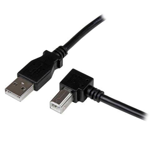 USB 2.0ケーブル (A−B) L型右 1m