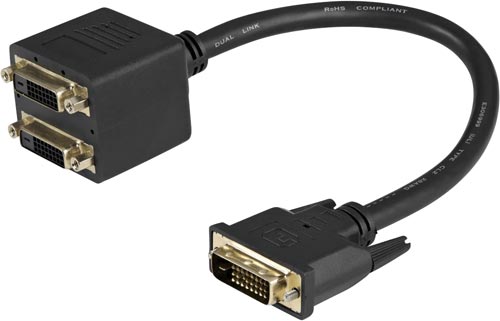 DVI−D 分岐/分配ケーブル 30cm