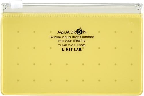 AQUA DROPs クリヤーケースA8 黄×5