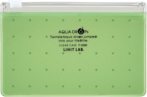 AQUA DROPs クリヤーケースA8 黄緑×5