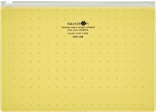 AQUA DROPs クリヤーケースA5 黄×5