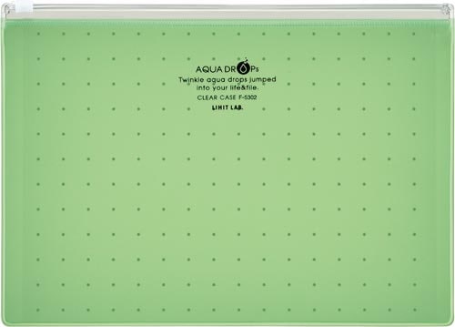 AQUA DROPs クリヤーケースA5 黄緑×5