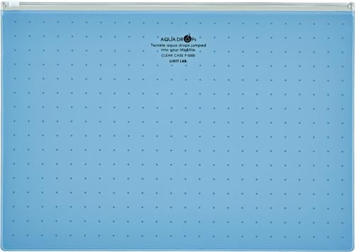 AQUA DROPs クリヤーケースA4 青×5