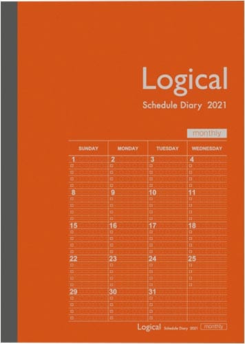 ロジカルダイアリー月間ノートタイプB A5オレンジ