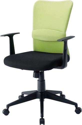 メッシュチェアー肘付 グリーン