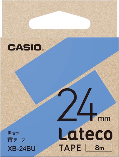 LATECO 青色テープ 24mm 黒文字
