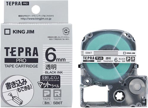 キングジム テプラ ｐｒｏテープ 透明つや消し カウネット
