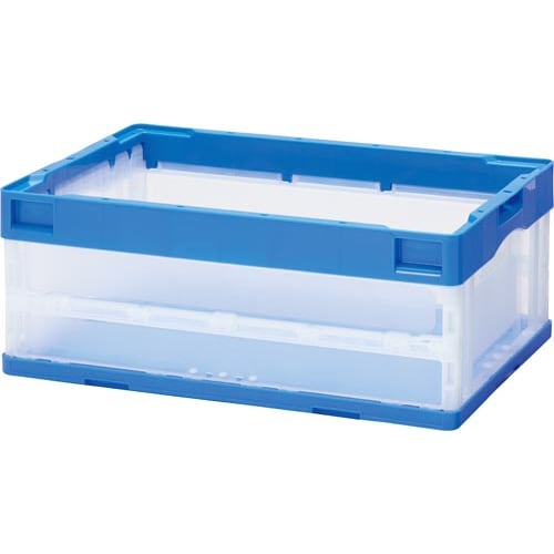 折りたたみコンテナ ブルー フタなし 30L×15