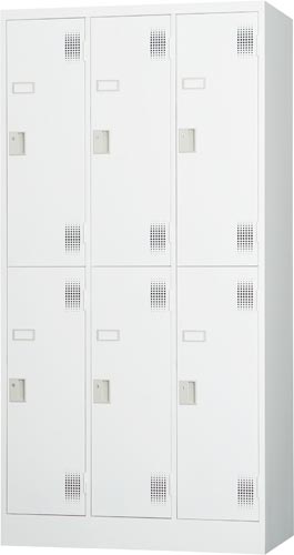 スタンダードロッカー6人用ホワイトグレー