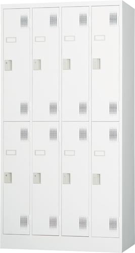 スタンダードロッカー8人用ホワイトグレー