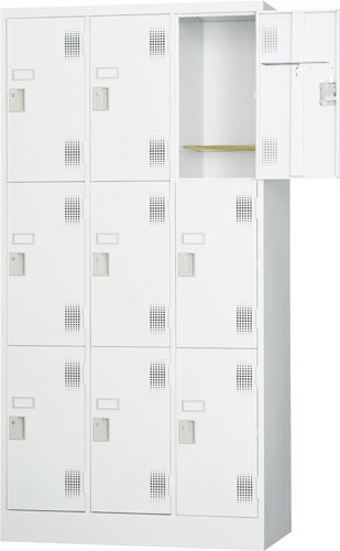 スタンダードロッカー9人用ホワイトグレー