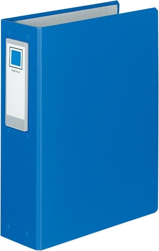 チューブFロングボディ青A4縦背幅89mm4穴4冊