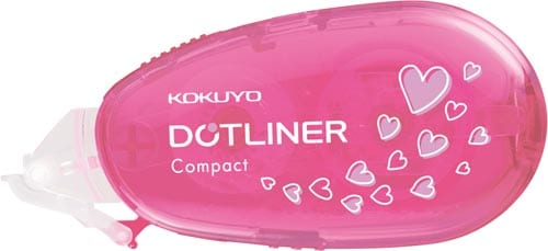 ドットライナーコンパクト(本体・ハート柄)×10