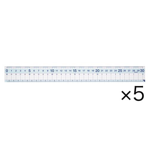 再生PETすべり止め機能付直定規 30cm×5