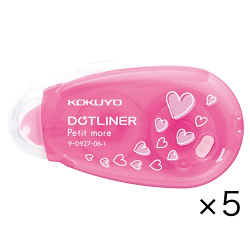 ドットライナープチモアハート使い切り強粘着×5