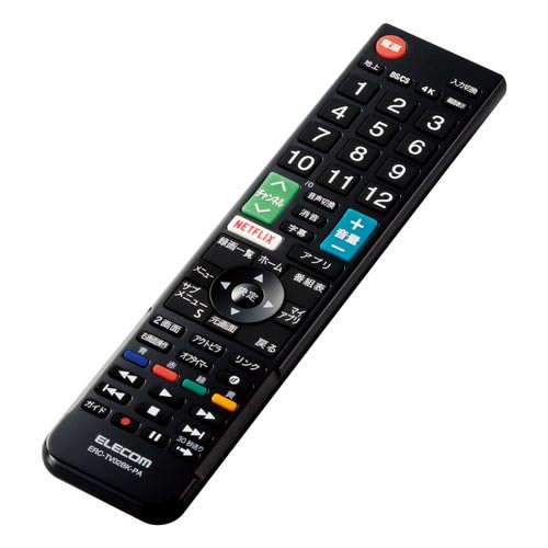 TVリモコン パナソニック・ビエラ用 ブラック