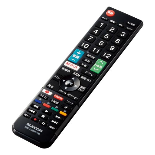 TVリモコン ソニー・ブラビア用 ブラック