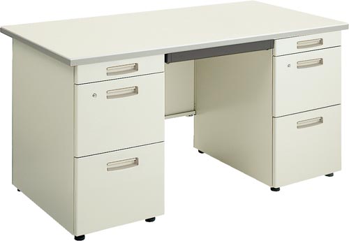事務用デスクSR型H700両袖机A4引出Nグレー