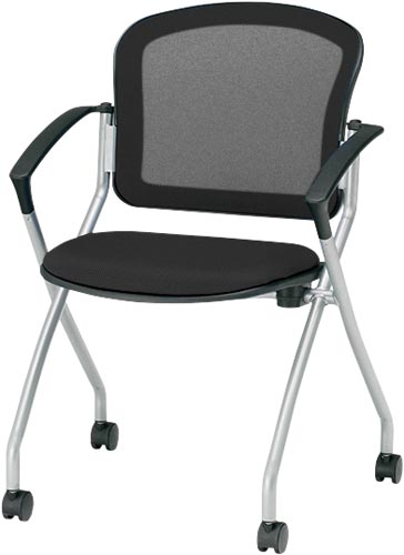 ミーティングチェア AMC−F4AC ブラック4脚