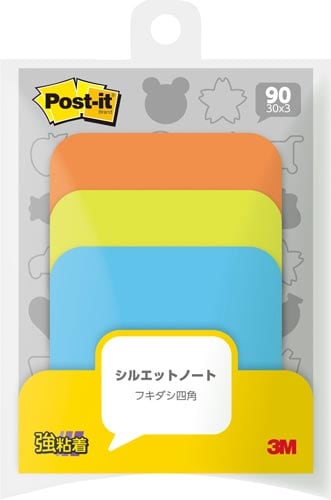 ポストイット シルエットノート 強粘着吹き出し四角