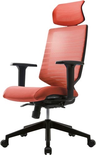 T30チェア 肘ヘッドレスト付き オレンジ