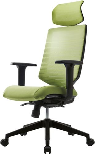 T30チェア 肘ヘッドレスト付き グリーン