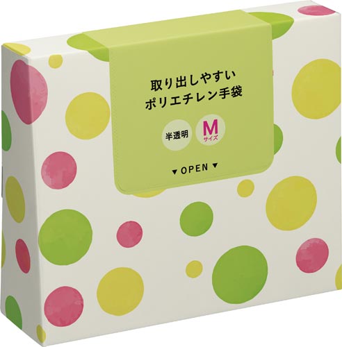 取り出しやすいポリエチレン手袋高密度ポップ×10