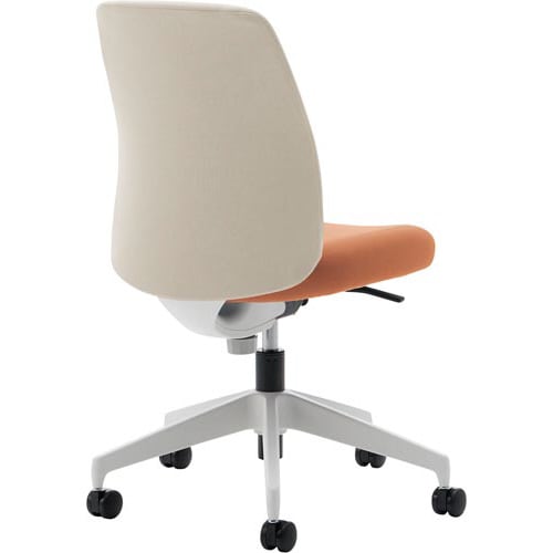 オプティローチェア 背Hブラウン座Pテラコッタ白脚