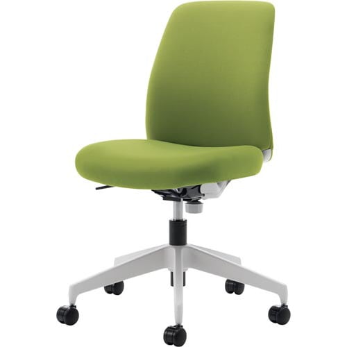 オプティローチェア 背座ライトオリーブ 脚ホワイト