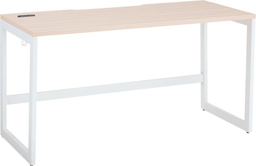 リスムデスクD600W1400 白脚 ナチュラル