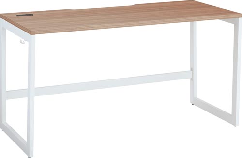 リスムデスクD600W1400 白脚 ウォルナット