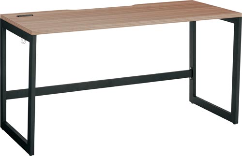 リスムデスクD600W1400 黒脚 ウォルナット