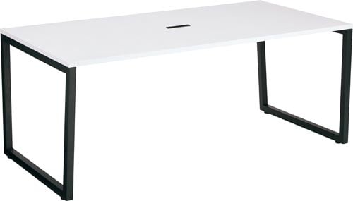 リスムMT用テーブルW1800黒脚ホワイト
