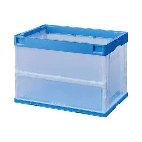 折りたたみコンテナ ブルー フタなし 60L
