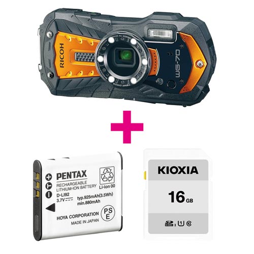 WG−70OR+SDHC16GB+バッテリー
