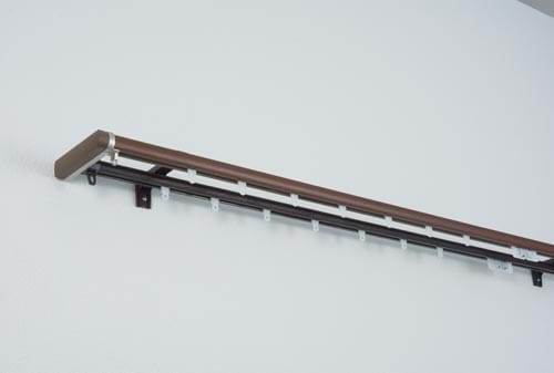 カーテンレールリネアR木目ブラウンW3.0