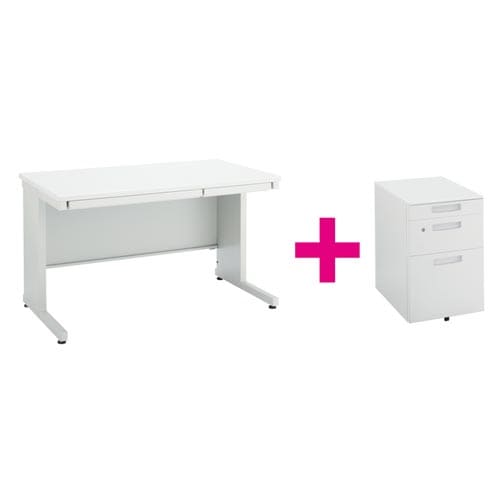 セット品インベント700平机1200ワゴン3段WW