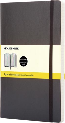 クラシックノート ハード ポケット 黒(方眼)