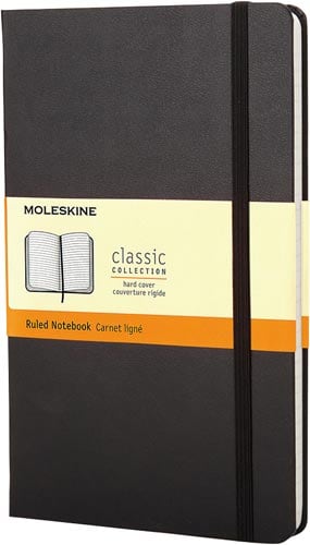 クラシックノート ソフト ラージ 黒(横罫)