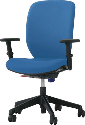 シルフィード ビニールレザー ハイバック 肘付 青