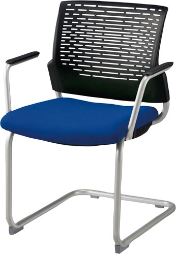 スターブ キャンチレバー肘付 背:ヌード座:ブルー