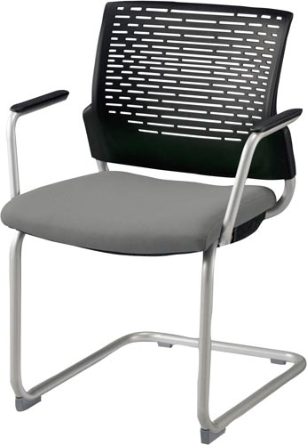 スターブ キャンチレバー肘付 背:ヌード座:グレー