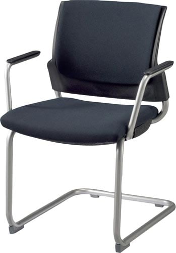 スターブ キャンチレバー肘付背:パッド座:ブラック