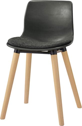 スピッツ 木製4本脚 座パッド付 チャコールグレー