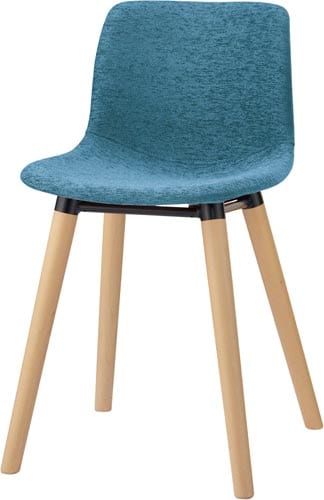 スピッツ 木製4本脚 張りぐるみ スカイブルー